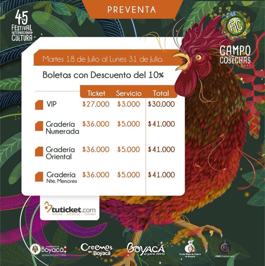 Boletería FIC preventa