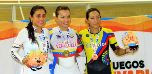 Lorena Colmenares consiguió medalla de plata en ómnium de Juegos Bolivarianos