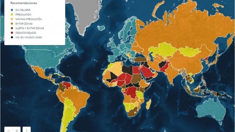 Peligrosidad Min exteriores España