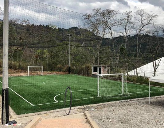 Lista la primera cancha sintética pública del Valle de Tenza