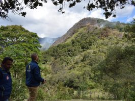 Un centenar de hombres buscan apagar voraz incendio en Paipa