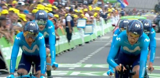 Contrarreloj por equipos le termina costando caro al Movistar de Nairo Quintana