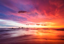 Atardecer bajo el agua