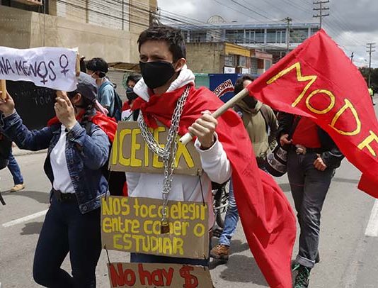 Así van las marchas en Tunja, en imágenes