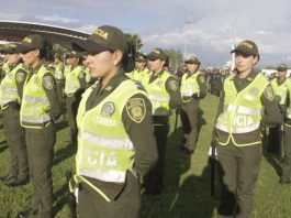 Primer grupo de auxiliares de policía femeninas en Boyacá
