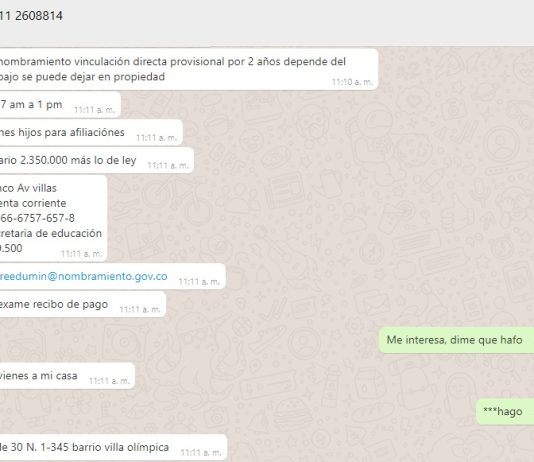 Atención: estafas a nombre de la Secretaría de Educación de Tunja