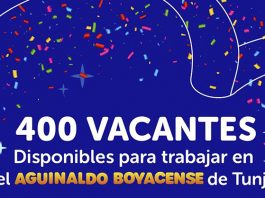 Empleo sí hay: 400 vacantes disponibles para trabajar en el Aguinaldo Boyacense de Tunja
