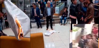 Manifestación en la UPTC termina en bochornoso espectáculo