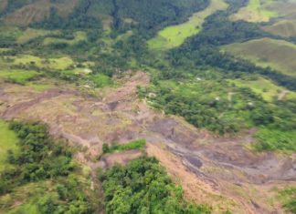 Fuerza Aérea monitorea el municipio de Paya por deslizamiento