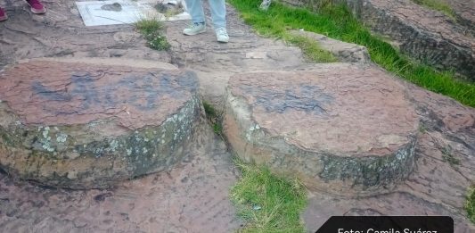 Denuncian grafitis y abandono de Los Cojines del Zaque en Tunja