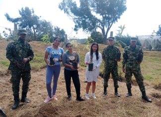 1.000 plantas fueron sembradas en jornada ambiental con apoyo de soldados en Tunja