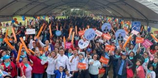 Más de 2000 mujeres se reunieron en apoyo a Vicente Ojeda y Claudia Parra