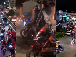 En Tunja los motociclistas aterrorizaron en la noche de Halloween