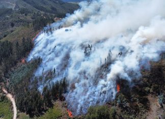 Calamidad pública en Tibasosa por incendió en el sector de El Chorrito