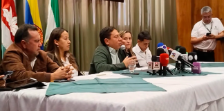 La rueda de prensa del gobernador Carlos Amaya