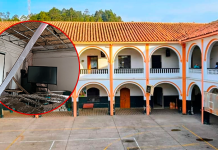 A pedazos se cae un colegio en Chiquinquirá