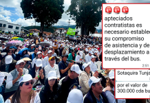 Denuncian presión a trabajadores de la Gobernación de Boyacá para asistir a evento con el presidente Petro en Sotaquirá