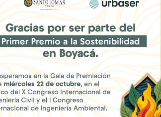Urbaser y la Universidad Santo Tomás entregan los Premios a la Sostenibilidad en Boyacá