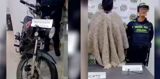 Captura en Tunja tras persecución por hurto de motocicleta